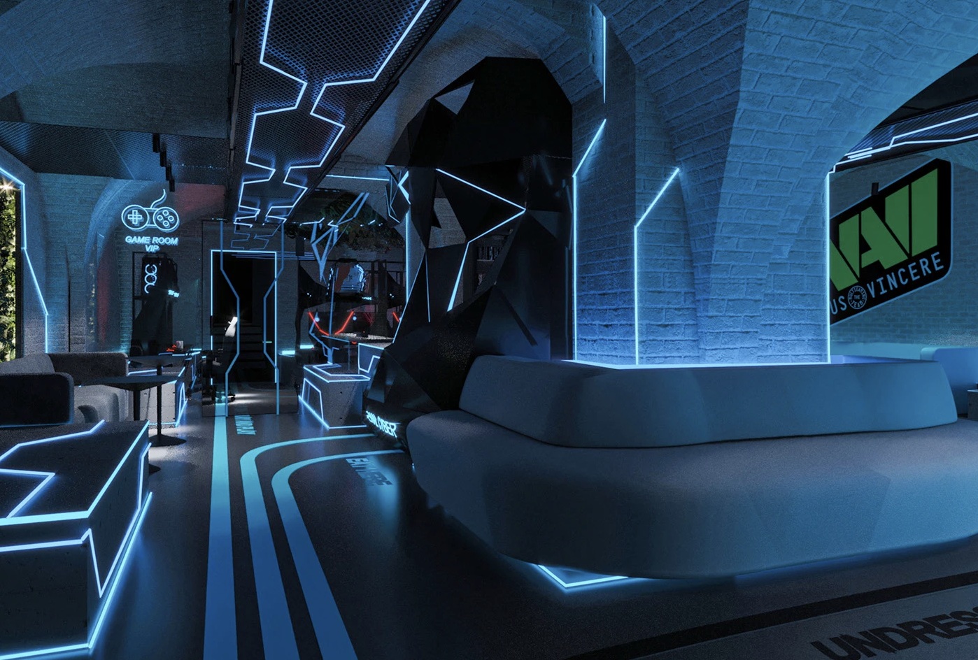 CheckPoint Cyber Club interior render 5