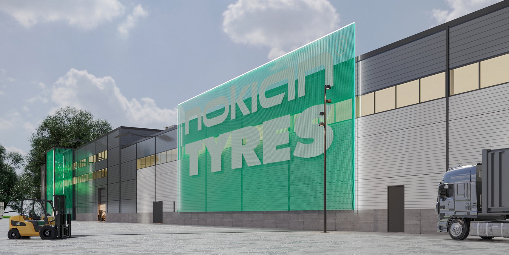 Nokian office interior, corporate design, architectural 3D visualisation